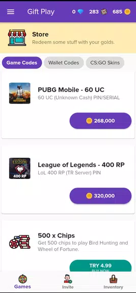 Gift Play - Earn Game Codes應用截圖第2張