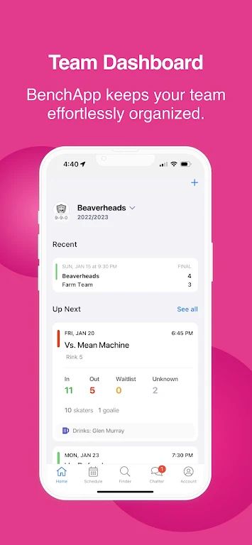 BenchApp - Sports Team Manager Zrzut ekranu 2