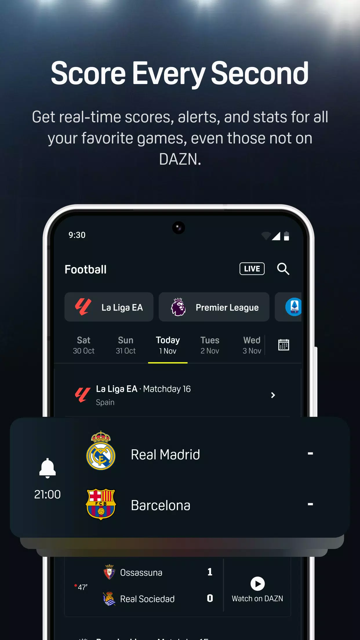 DAZN - Watch Live Sports स्क्रीनशॉट 4