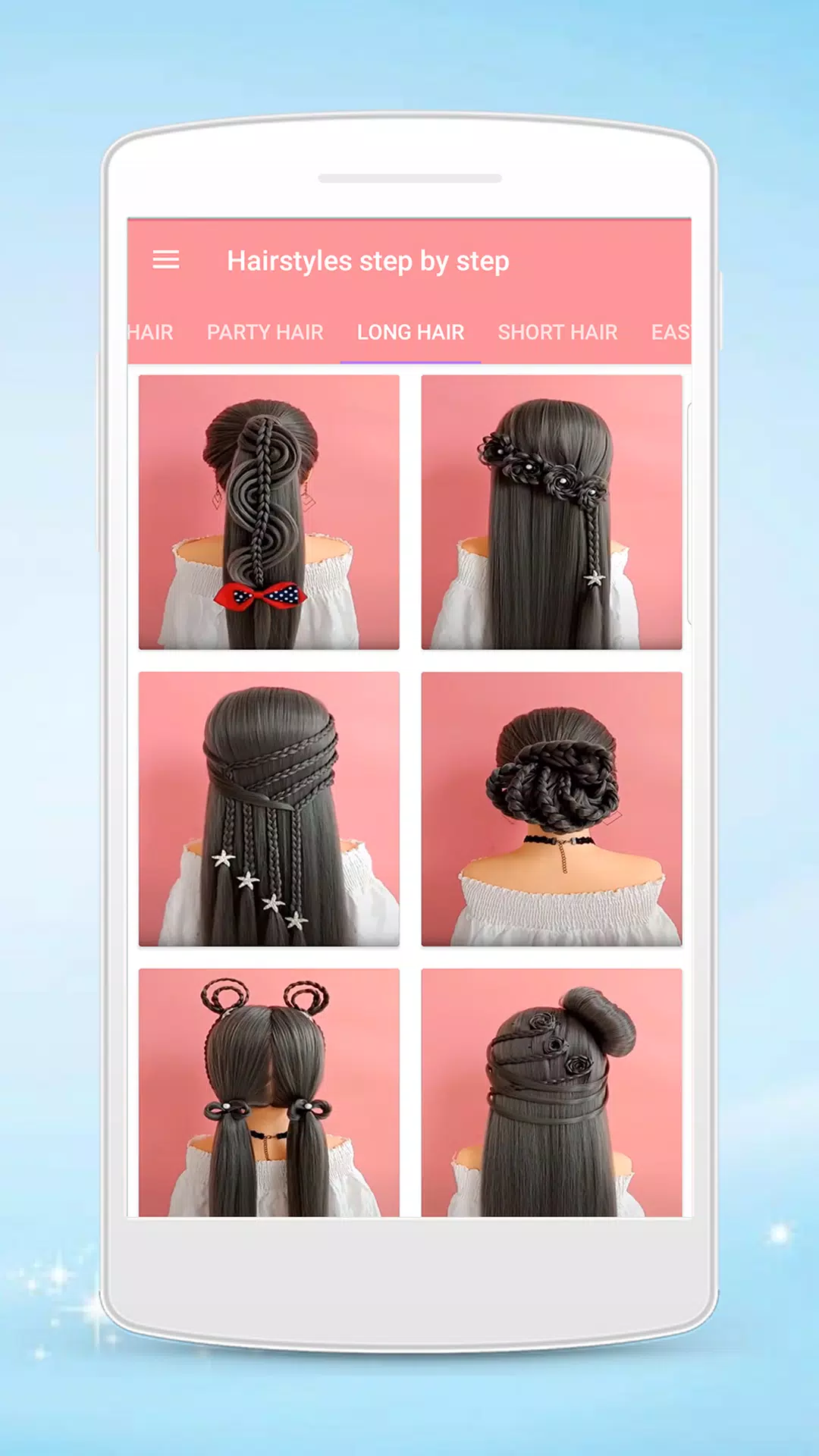 Hairstyles step by step Ekran Görüntüsü 1