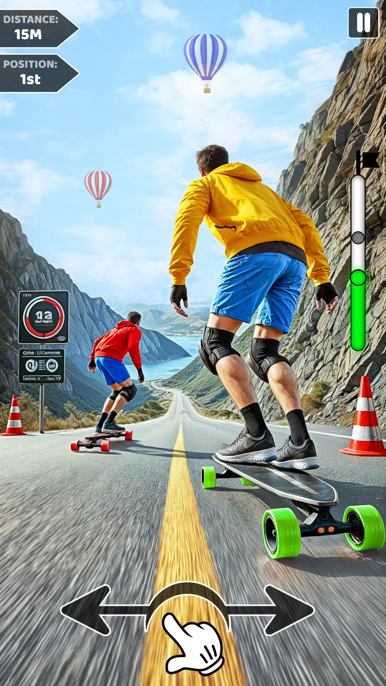 Downhill Skateboarding Game Capture d'écran 3