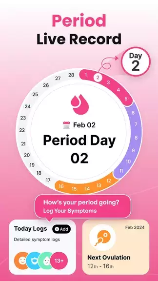 Period Tracker Ovulation Cycle Zrzut ekranu 1
