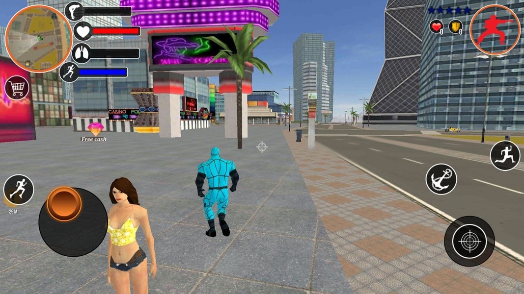 Miami Rope Hero Spider Game Screenshot 1