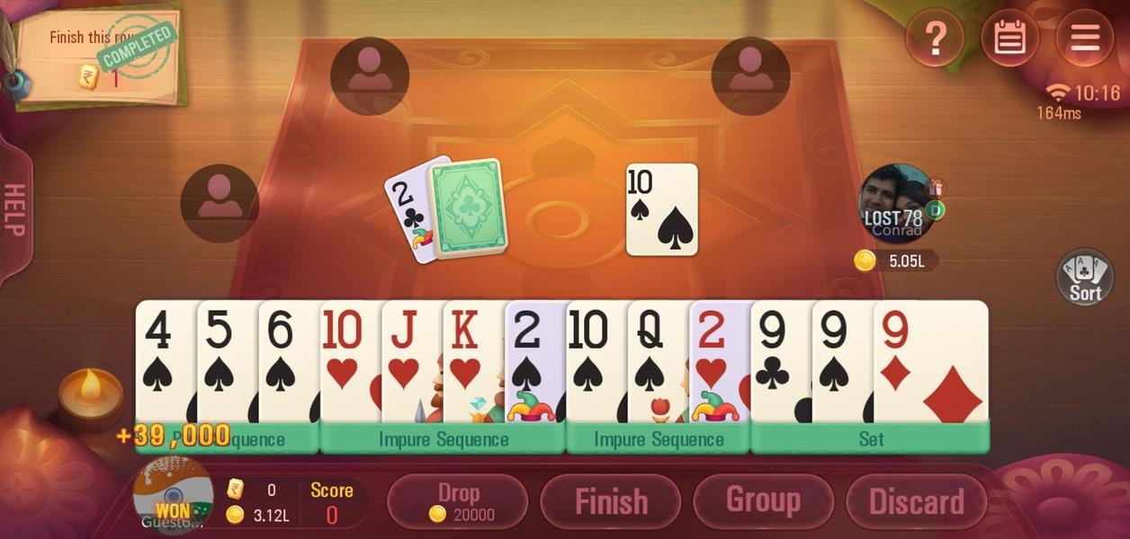 Rummy Plus - Online Indian Rummy Tangkapan skrin 3