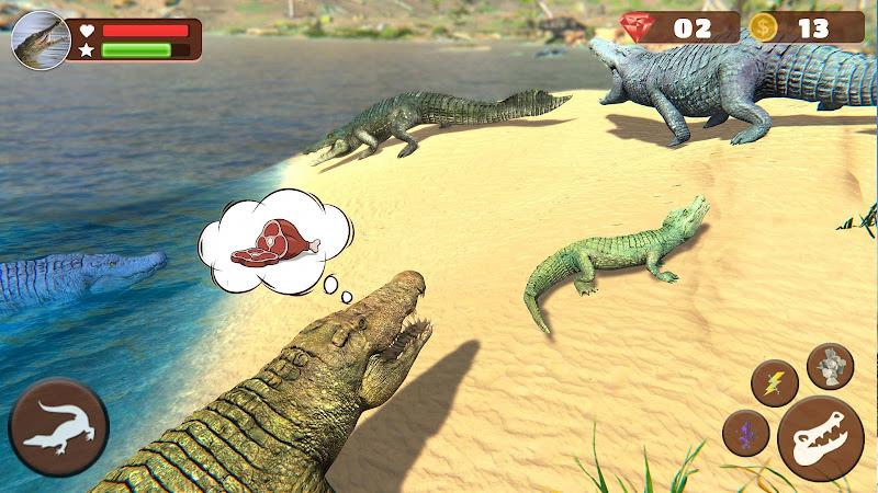 Wild Crocodile Family Sim Game Tangkapan skrin 1