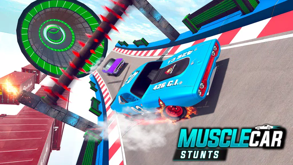Muscle Car Stunts - Ramp Car Screenshot 4