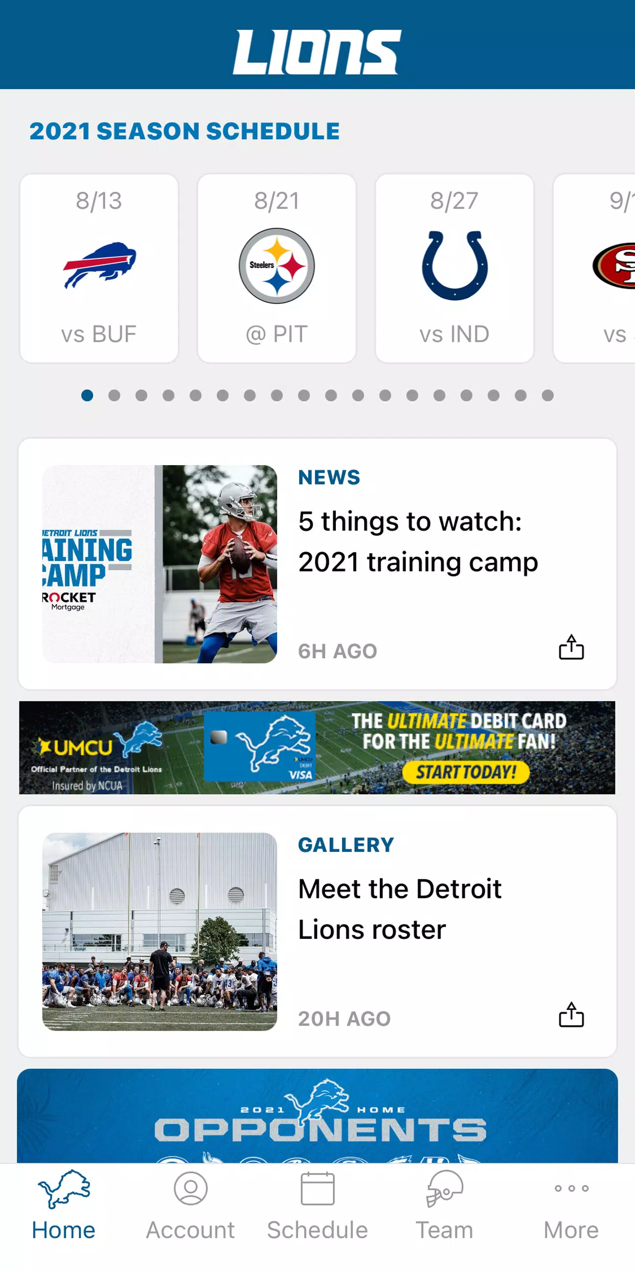Detroit Lions Mobile Ekran Görüntüsü 2