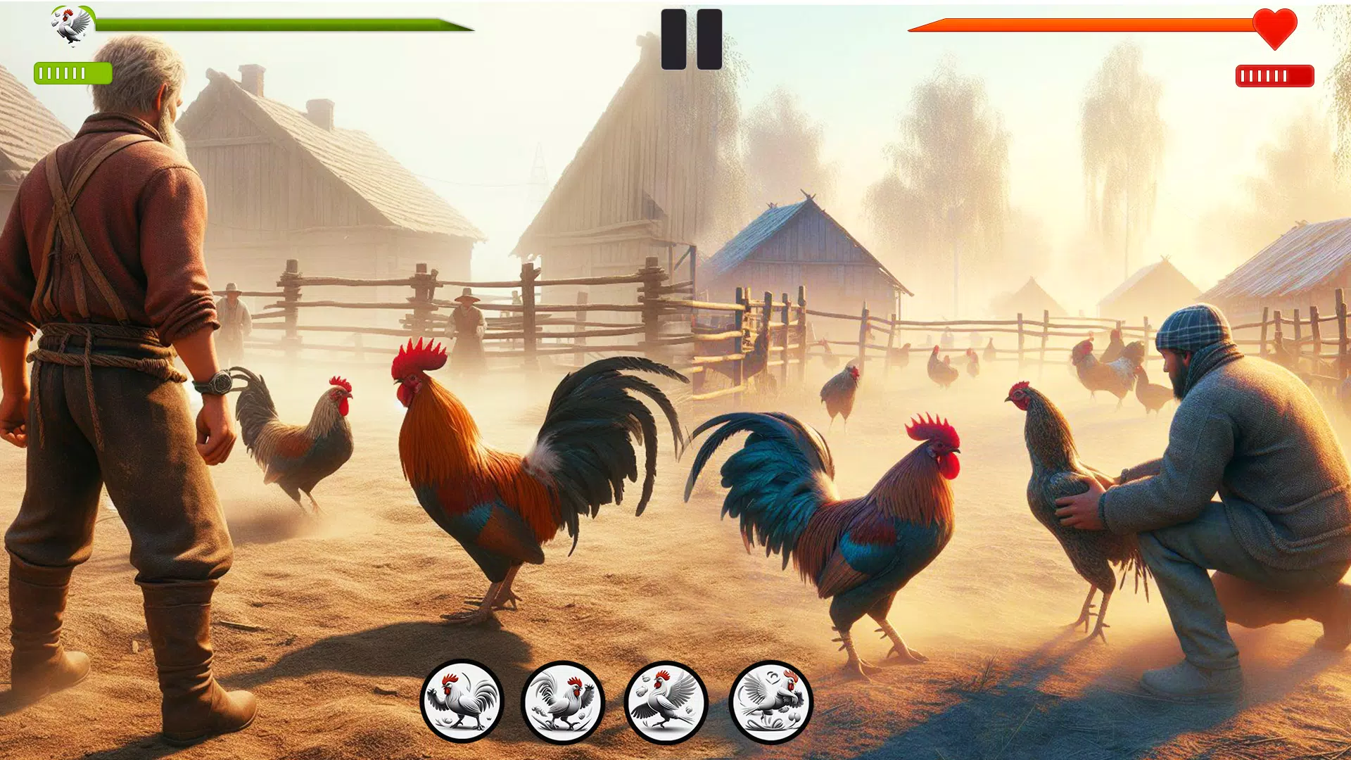 Farm Rooster Fighting Chicks 1 Tangkapan skrin 2