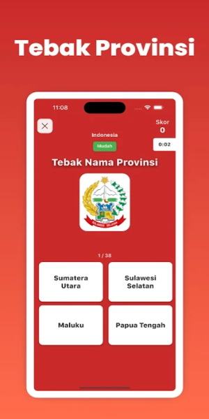 Tebak Nama Negara & Provinsi Ekran Görüntüsü 3