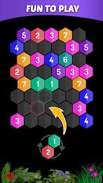 Merge Hexa - Number Puzzle स्क्रीनशॉट 1