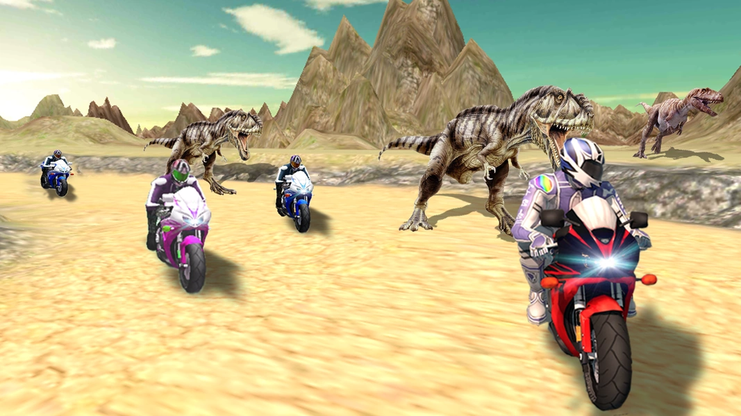 Dino World Bike Race Game - Jurassic Adventure स्क्रीनशॉट 3