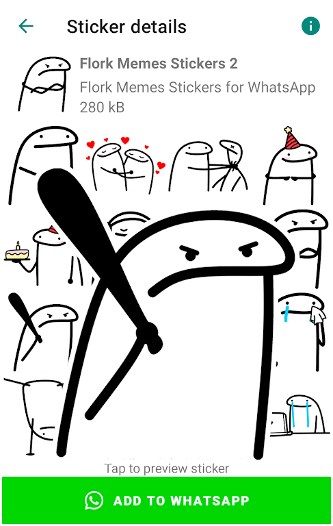 Flork memes stickers WASticker Captura de pantalla 4