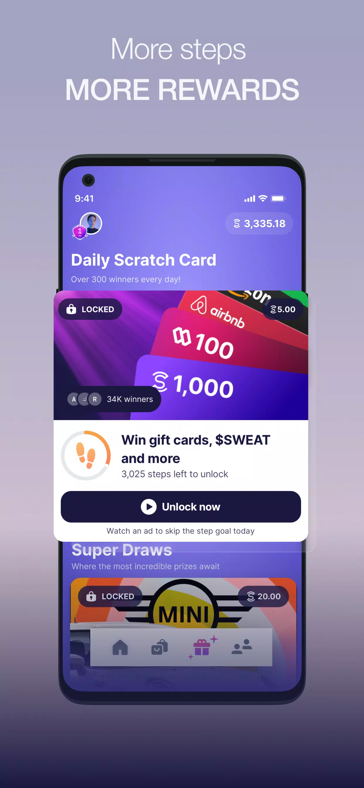 Sweatcoin 걸음 수 추적기 스크린샷 3