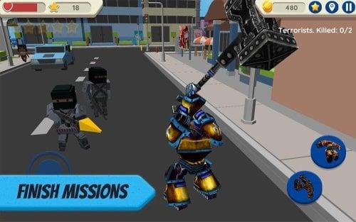 Robot Hero: City Simulator 3D Tangkapan skrin 1