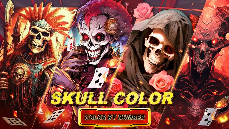 Dark Skeleton Color by number スクリーンショット 4