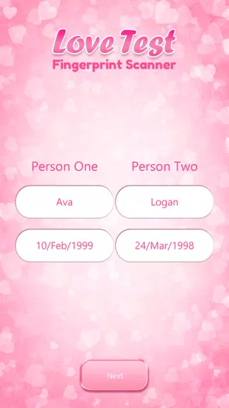 Schermata Love Compatibility Test Fingerprint 3