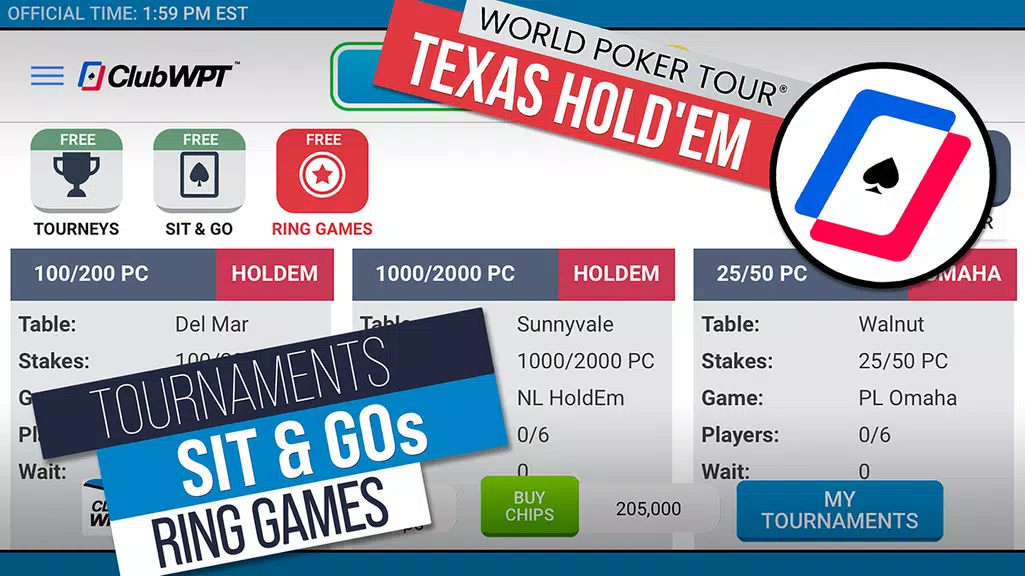 ClubWPT: Free Poker, Casino स्क्रीनशॉट 2