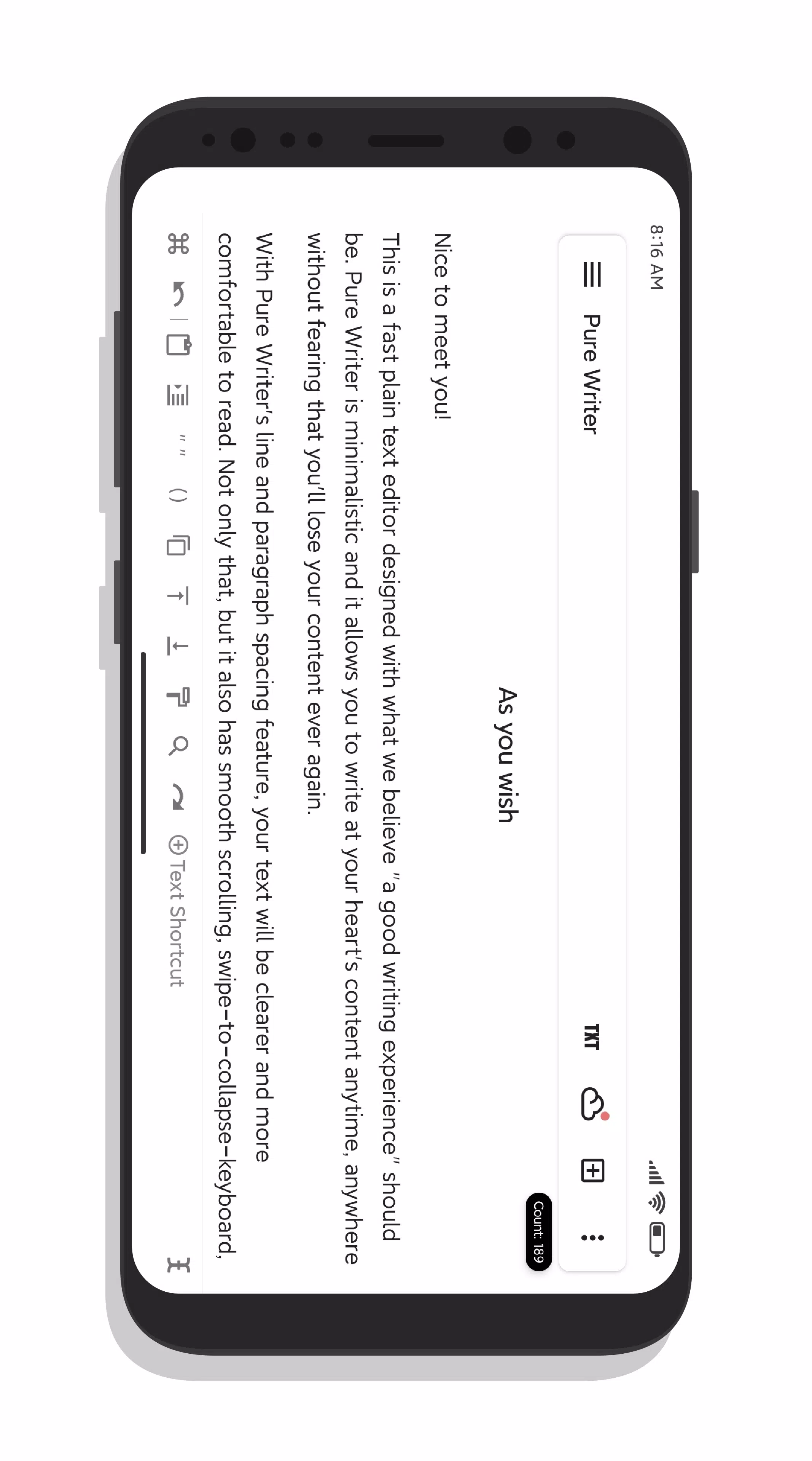 Pure Writer ภาพหน้าจอ 3