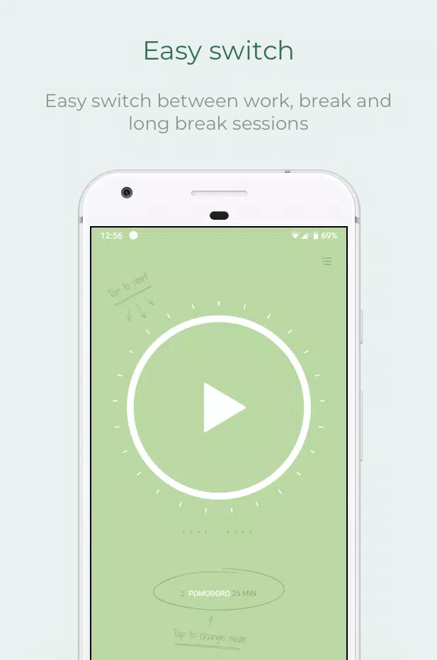 Pomodoro Timer Schermafbeelding 1