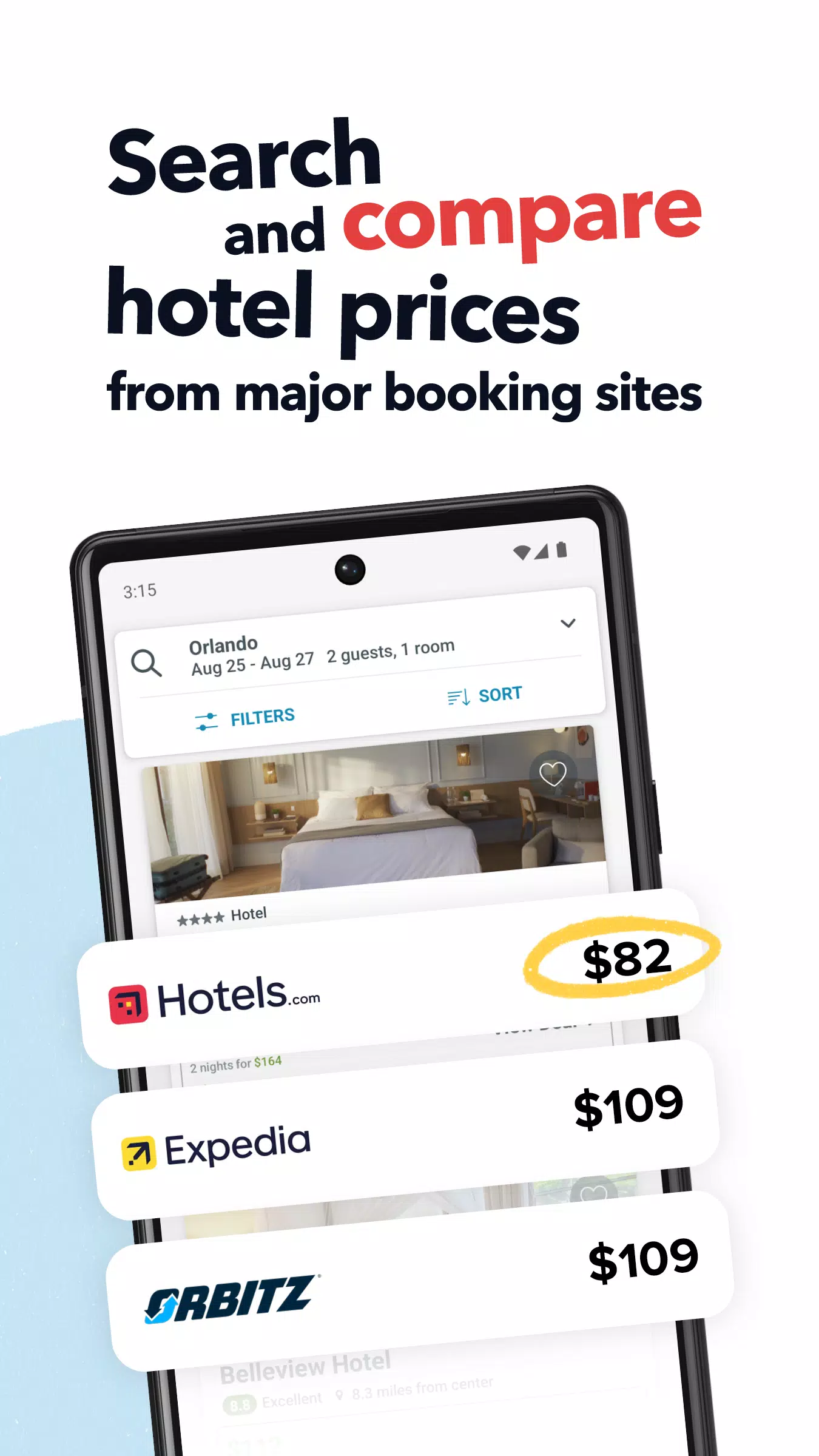 trivago: トリバゴ・ホテル料金を比較 スクリーンショット 1