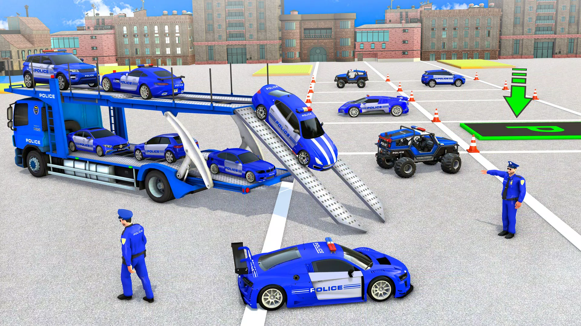 Crazy Car Transport Truck Game Schermafbeelding 1