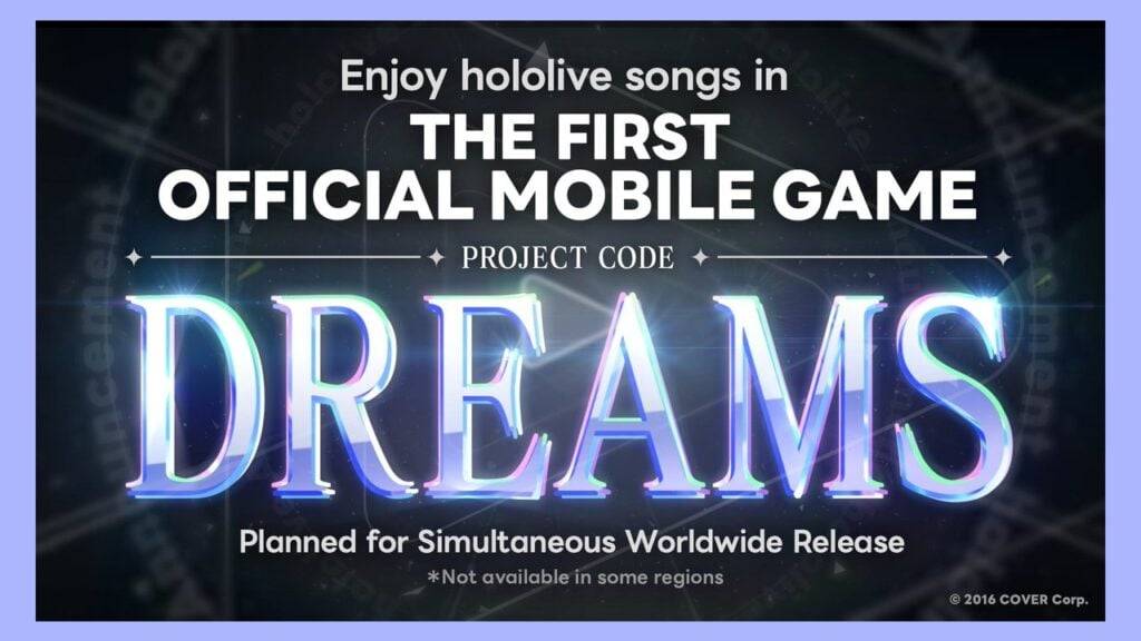 Hololiveは、最初のグローバルモバイルゲームを発表します：Dreams