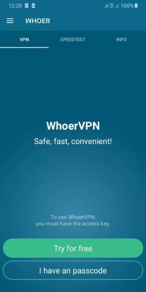 Whoer VPN - unlimited free VPN Captura de pantalla 1