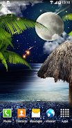 Tropical Night Live Wallpaper Captura de tela 1