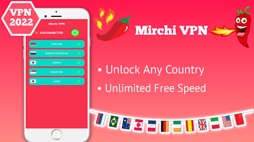 Mirchi VPN - Private & Fast Capture d'écran 1