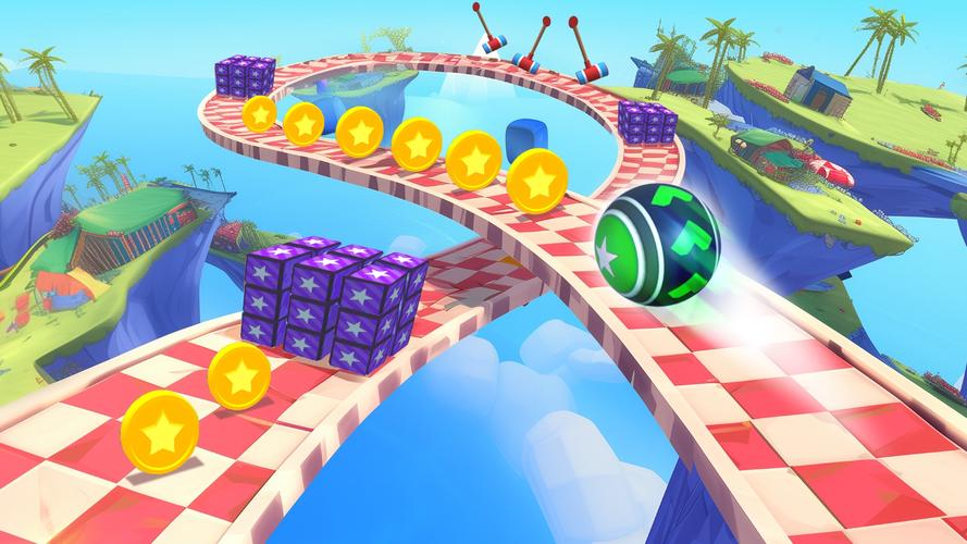 3D Super Rolling Ball Race Скриншот 2