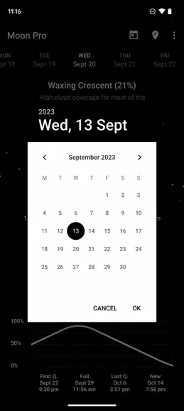 My Moon Phase - Lunar Calendar Ekran Görüntüsü 1