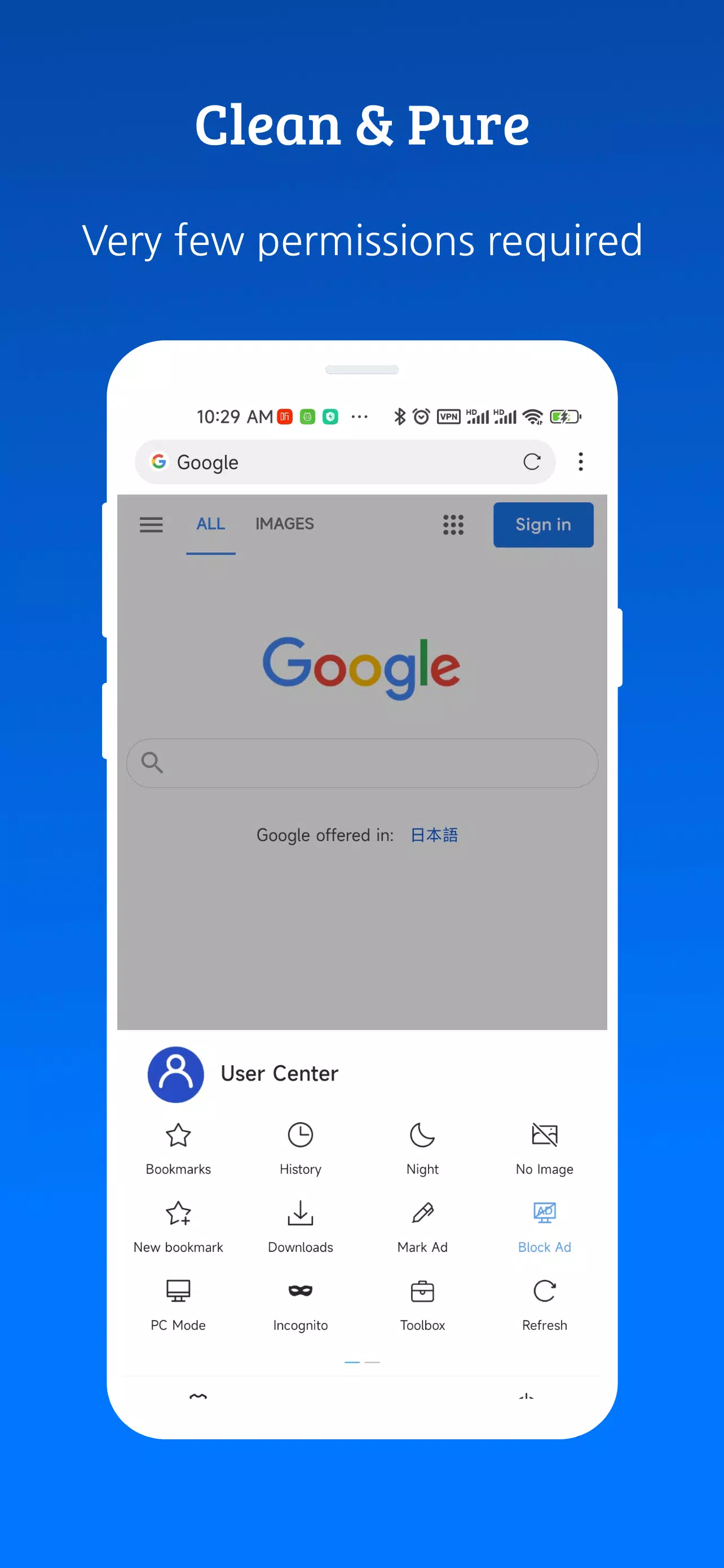 XBrowser - Mini & Super fast スクリーンショット 2