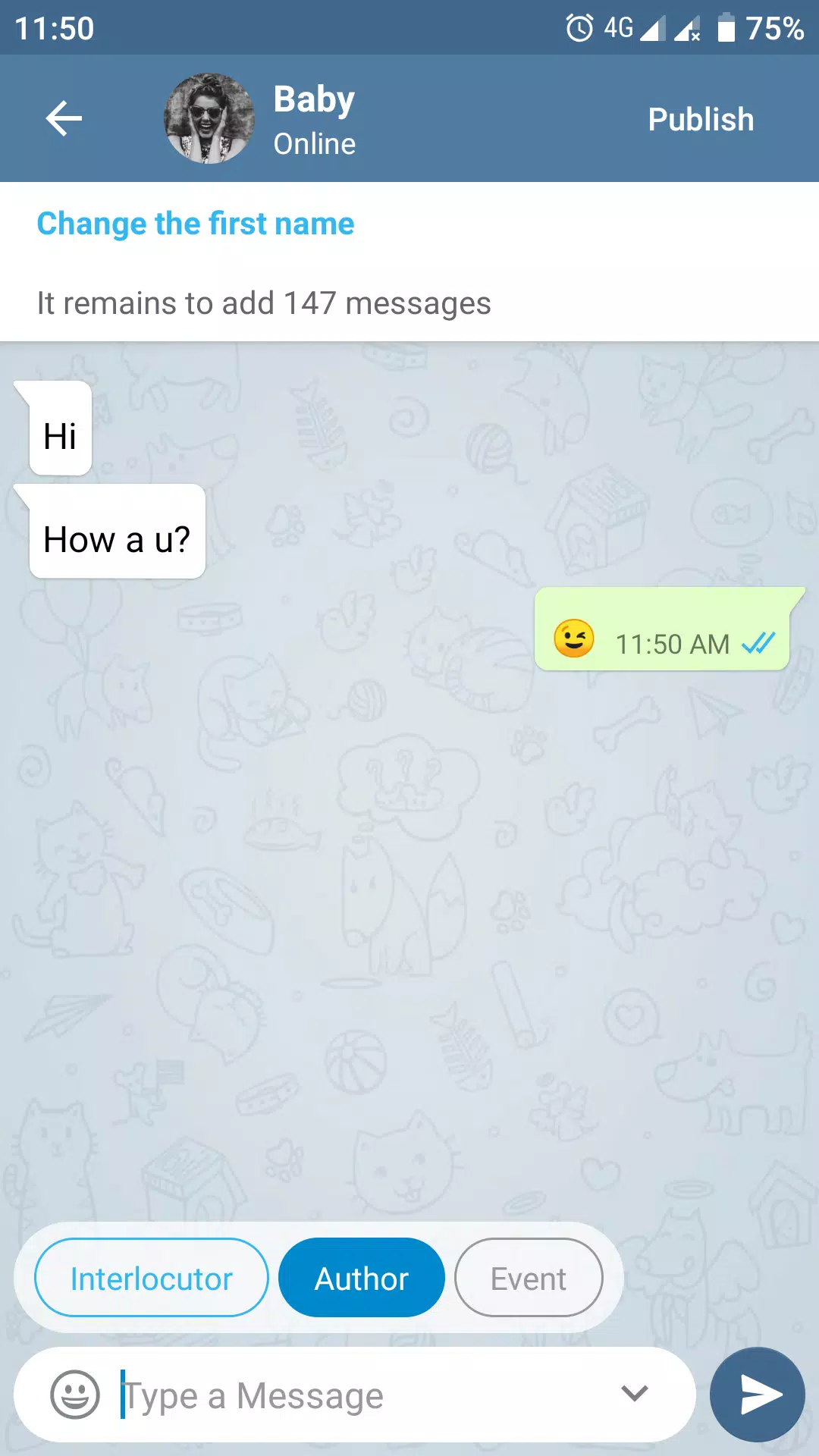 Fake Chat Story Messenger Ảnh chụp màn hình 4