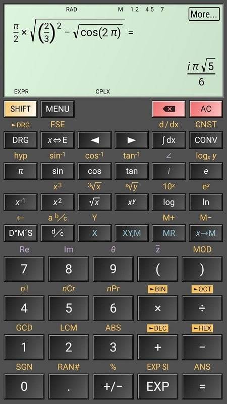 HiPER Scientific Calculator Capture d'écran 2