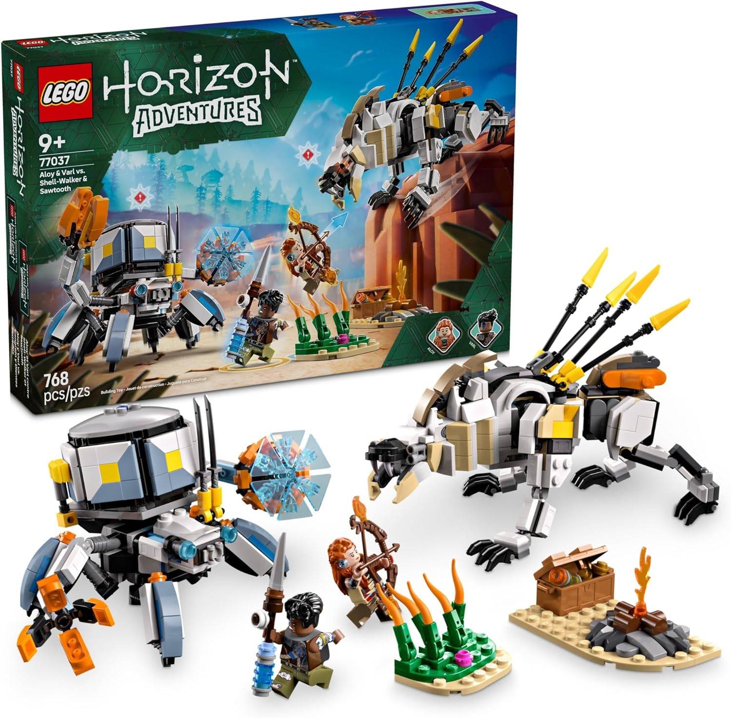 Lego Horizo​​n Adventures Aloy＆Varl与Shell-Walker＆Sawtooth