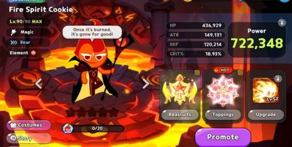 Fire Spirit Cookie: Building and Using in PvE - CookieRun Kingdom