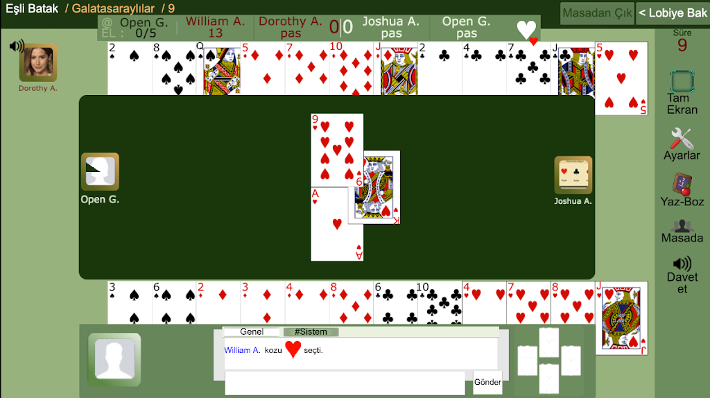 Eşli Batak Online スクリーンショット 2