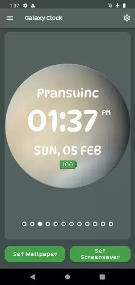 Galaxy Clock Live Wallpapers 스크린샷 4