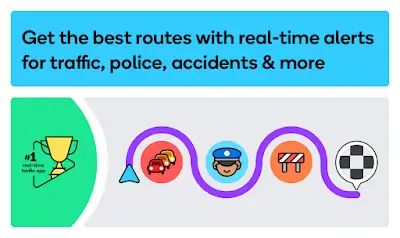 Waze Navigation & Live Traffic Ảnh chụp màn hình 1