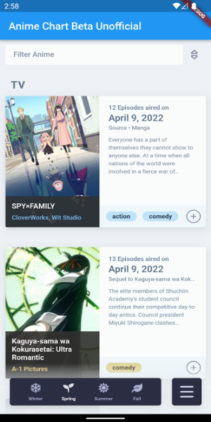 AniChart Beta Unofficial Captura de pantalla 1