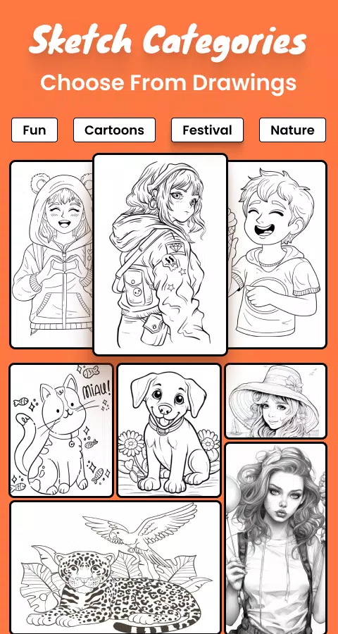 Draw sketch : Sketch and Paint Ekran Görüntüsü 2