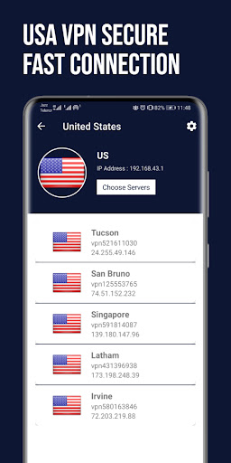 USA VPN Fast: Secure VPN Proxy Tangkapan skrin 1