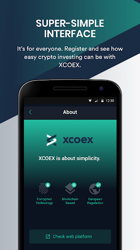 XCOEX Cryptocurrency Wallet Screenshot 1