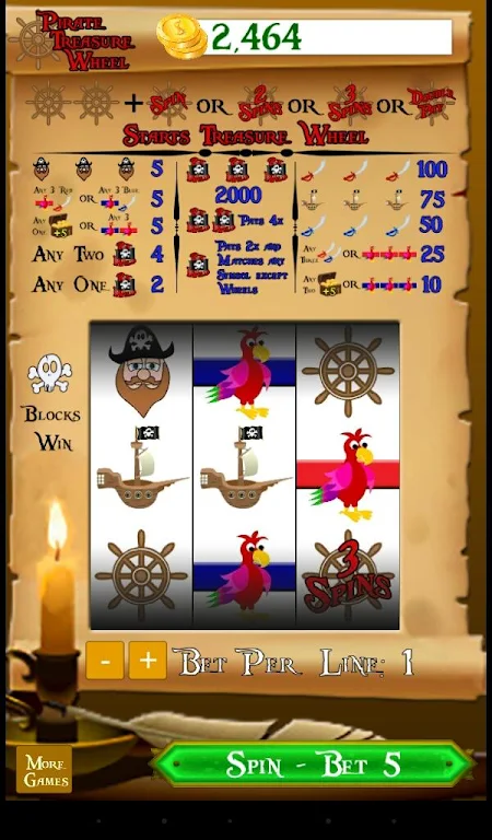 Pirate Treasure Wheel Ảnh chụp màn hình 1