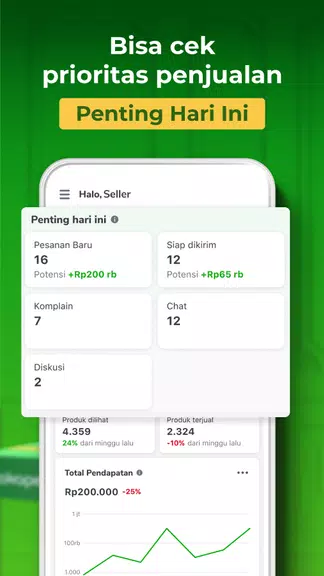 Tokopedia Seller Captura de pantalla 3