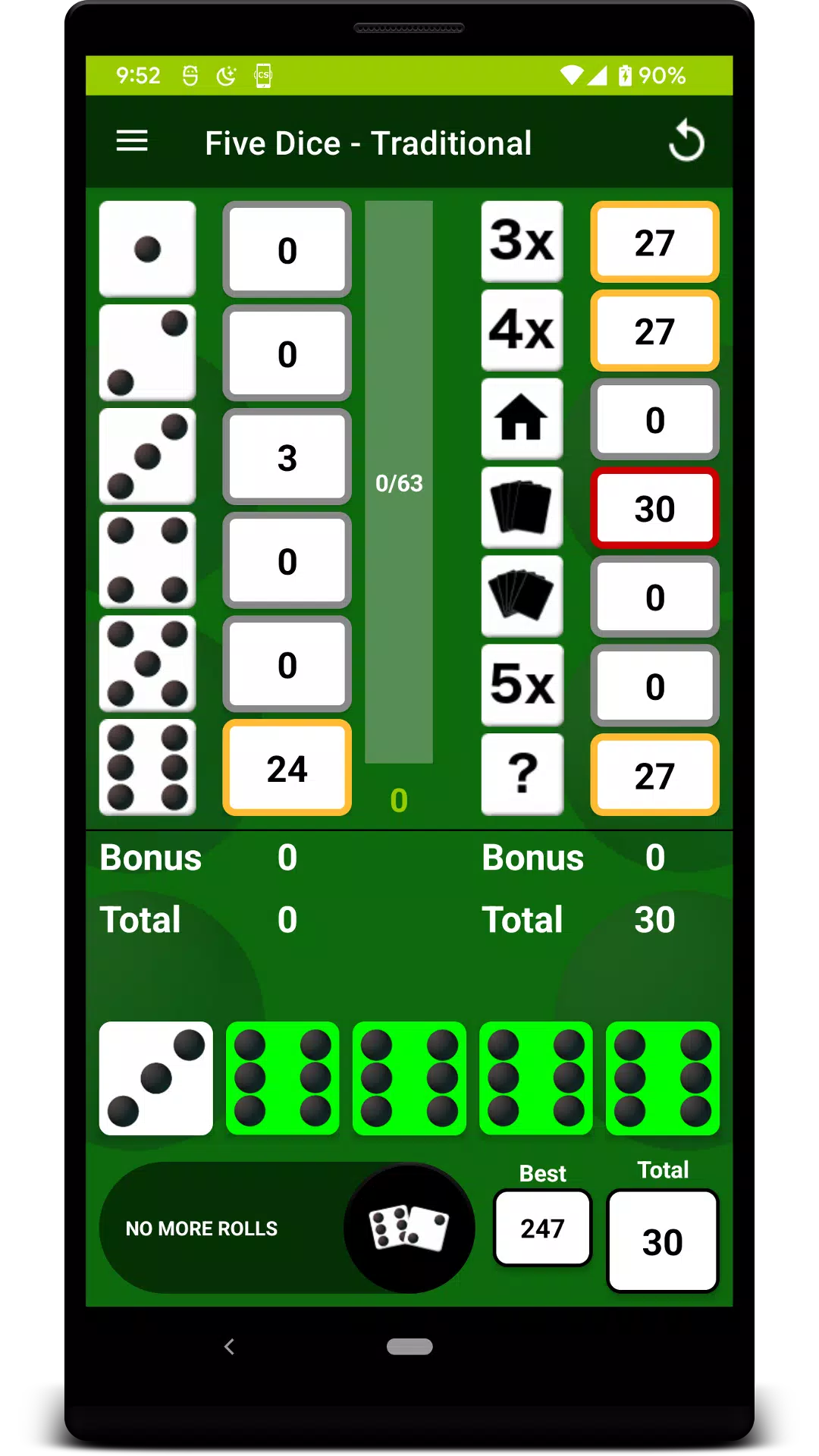 Five Dice Screenshot 1