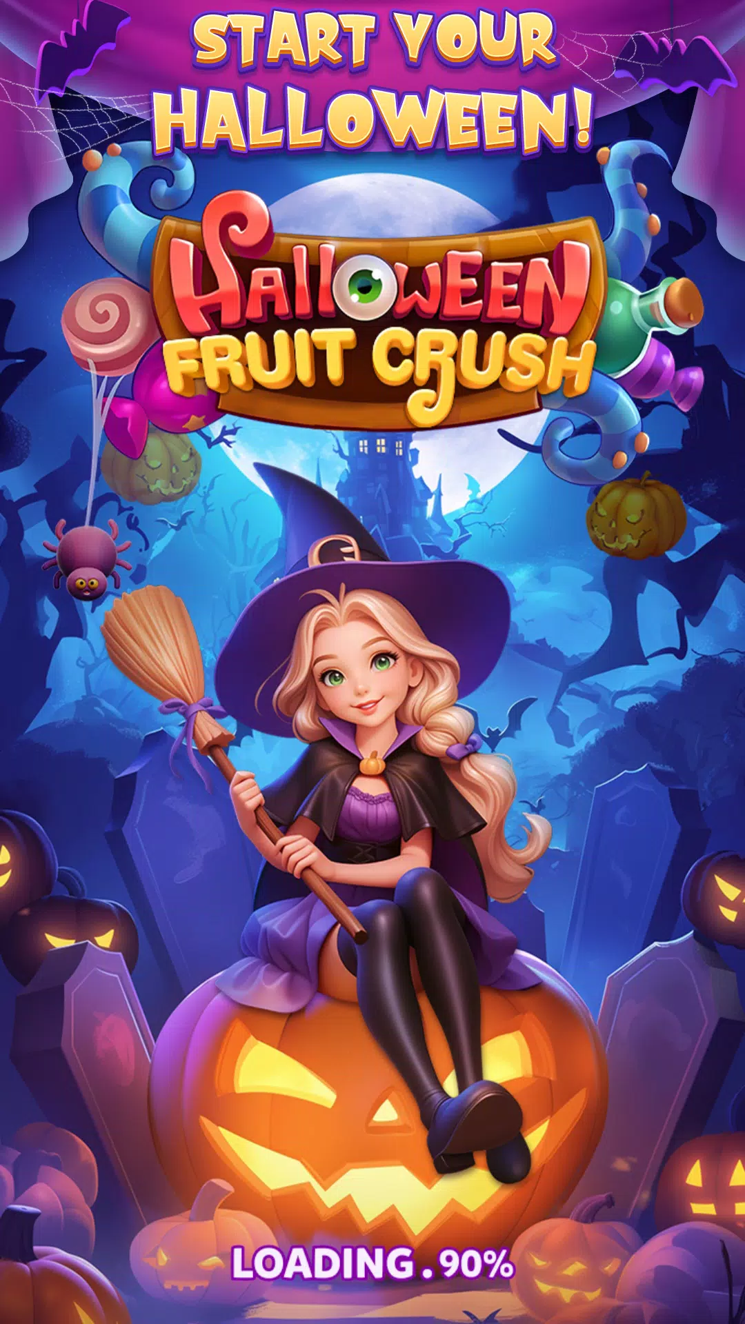 Halloween Fruit Crush Captura de pantalla 1