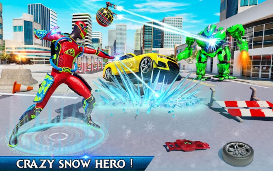 Snow Ball Robot Bike Games Zrzut ekranu 1