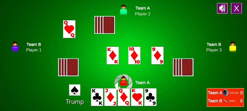 Schermata Euchre anytime 3