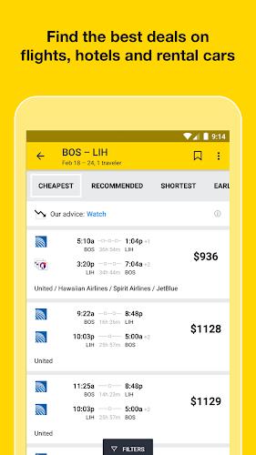 Cheapflights: Flights & Hotels 스크린샷 1